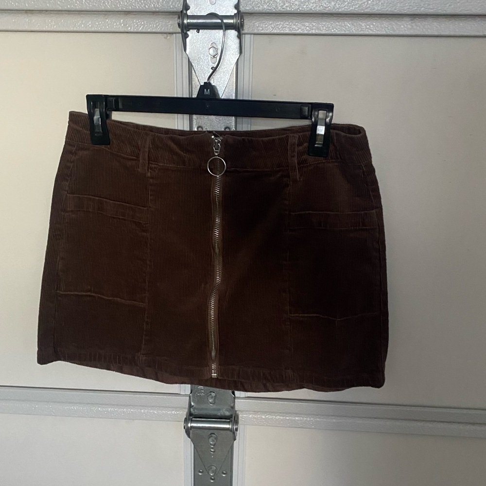 Altar'd State Chocolate Mini Skirt